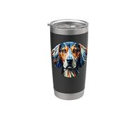 Polygon Art Coonhound Coon Dog Vaso térmico de acero inoxidable de doble pared