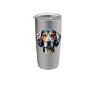 Polygon Art Coonhound Coon Dog Vaso térmico de acero inoxidable de doble pared