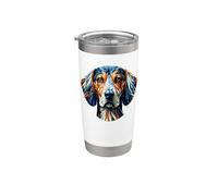 Polygon Art Coonhound Coon Dog Vaso térmico de acero inoxidable de doble pared