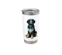 Polygon Art Curly-Coated Retriever Retrievers Vaso térmico de acero inoxidable de doble pared