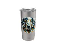 Polygon Art Curly-Coated Retriever Retrievers Vaso térmico de acero inoxidable de doble pared