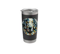 Polygon Art Curly-Coated Retriever Retrievers Vaso térmico de acero inoxidable de doble pared