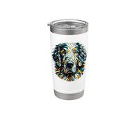 Polygon Art Curly-Coated Retriever Retrievers Vaso térmico de acero inoxidable de doble pared