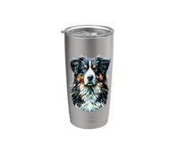 Polygon Art Entlebucher Mountain Dog Vaso térmico de acero inoxidable de doble pared