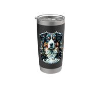 Polygon Art Entlebucher Mountain Dog Vaso térmico de acero inoxidable de doble pared
