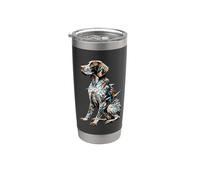 Polygon Art German Shorthaired Pointer Dog GSP Vaso térmico de acero inoxidable de doble pared