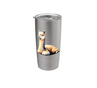 Polygon Art Llama Alpaca Llamas Alpacas Vaso térmico de acero inoxidable de doble pared