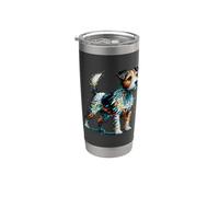 Polygon Art Parson Russell Terrier Vaso térmico de acero inoxidable de doble pared