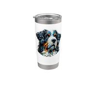 Polygon Art Portuguese Water Dog Portie Vaso térmico de acero inoxidable de doble pared