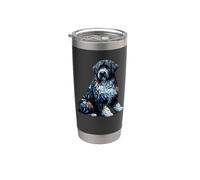 Polygon Art Portuguese Water Dog Portie Vaso térmico de acero inoxidable de doble pared