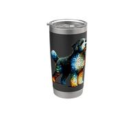 Polygon Art Spanish Water Dog Vaso térmico de acero inoxidable de doble pared