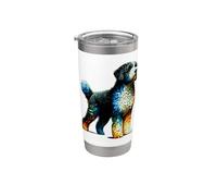 Polygon Art Spanish Water Dog Vaso térmico de acero inoxidable de doble pared