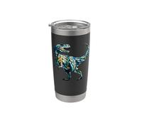 Polygon Art T-Rex Dinosaur Jurassic Tyrannosaurus Rex Vaso térmico de acero inoxidable de doble pared