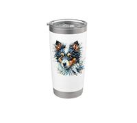 Polygon Art Toy Fox Terrier American Toy Terriers Vaso térmico de acero inoxidable de doble pared