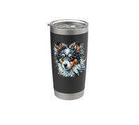 Polygon Art Toy Fox Terrier American Toy Terriers Vaso térmico de acero inoxidable de doble pared