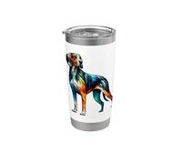 Polygon Art Treeing Walker Coonhound Vaso térmico de acero inoxidable de doble pared