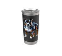Polygon Staffordshire Bull Terrier Staffy Terriers Vaso térmico de acero inoxidable de doble pared