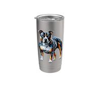 Polygon Staffordshire Bull Terrier Staffy Terriers Vaso térmico de acero inoxidable de doble pared