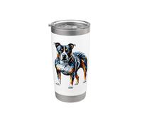 Polygon Staffordshire Bull Terrier Staffy Terriers Vaso térmico de acero inoxidable de doble pared