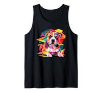 Polygonal Abstract American Staffordshire Terrier Amstaff Camiseta sin Mangas