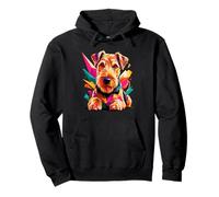 Polygonal Abstract Art Airedale Terrier Bingley Terrier Sudadera con Capucha