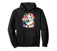 Polygonal Abstract Art American Eskimo Dog Sudadera con Capucha