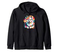 Polygonal Abstract Art American Eskimo Dog Sudadera con Capucha