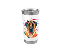 Polygonal Abstract Art Anatolian Shepherd Dog Vaso térmico de acero inoxidable de doble pared