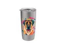 Polygonal Abstract Art Anatolian Shepherd Dog Vaso térmico de acero inoxidable de doble pared