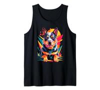 Polygonal Abstract Art Australian Cattle Dog Camiseta sin Mangas