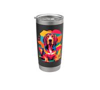 Polygonal Abstract Art Coonhound Coon Dog Vaso térmico de acero inoxidable de doble pared