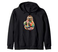 Polygonal Abstract Art Perezoso Perezosos Oso Pereza Sudadera con Capucha