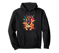 Polygonal Abstract Belgian Malinois Belgian Shepherd Mally Sudadera con Capucha