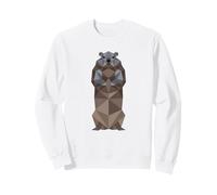 Polygonal Groundhog Illustration Polygon Woodchuck Marmot Sudadera