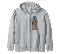 Polygonal Groundhog Illustration Polygon Woodchuck Marmot Sudadera con Capucha
