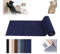Polygriffe Polymers for Cat Scratching, Self-Adhesivet Scratch Mats Deterrent for Furniture, Trimmable Scratching Guard Pad, DIY Climbing Cats Scratch Protector (Navy,11.8 * 78.7in)