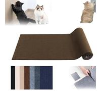 Polygriffe Polymers for Cat Scratching, Self-Adhesivet Scratch Mats Deterrent for Furniture, Trimmable Scratching Guard Pad, DIY Climbing Cats Scratch Protector (Coffee,11.8 * 39.4in)