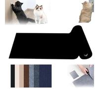 Polygriffe Polymers for Cat Scratching, Self-Adhesivet Scratch Mats Deterrent for Furniture, Trimmable Scratching Guard Pad, DIY Climbing Cats Scratch Protector (Black,11.8 * 23.6in)