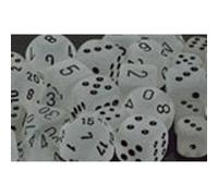 Polyhedral Dice: Frosted - Clear with Black (7) (Importación USA)
