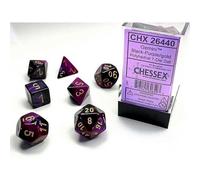 Polyhedral Dice: Gemini - Black-Purple with Gold (7) (Importación USA)