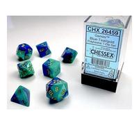 Polyhedral Dice: Gemini - Blue-Teal with Gold (7) (Importación USA)
