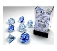 Polyhedral Dice: Nebulaâ„¢ - Dark Blue with White (7) (Importación USA)