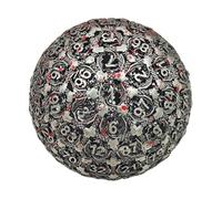 Polyhedral Dice, Single Dice, 100 Side High Precision Metal Construction Large Size Collectible Item, Entertainment Tool for Serious Gamers and Collectors, 1.97x1.97x1.97inches