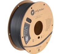 Polymaker Filamento ABS de 1,75 mm, ABS gris oscuro, carrete de cartón ABS resistente al calor, filamento 3D PolyLite de 1,75 mm, filamento gris oscuro
