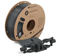 Polymaker Filamento ABS de 1,75 mm, ABS gris oscuro, carrete de cartón ABS resistente al calor, filamento 3D PolyLite de 1,75 mm, filamento gris oscuro
