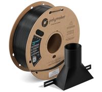 Polymaker Filamento ASA 1,75 mm, Negro Azabache, 1 kg, Resistente al Calor y a la Intemperie, Bobina de Cartón - PolyLite para Impresora 3D