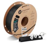 Polymaker Filamento HT-PLA de 1,75 mm, negro, PLA de alta temperatura para impresión 3D, estable al calor hasta 130 °C, fácil de imprimir, funciona con la mayoría de impresoras FDM, carrete de 1 kg