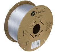 Polymaker Filamento PETG de 1,75 mm, carrete de cartón de filamento transparente PETG fuerte, 3 kg, filamento de impresora 3D transparente PolyLite PETG de 1,75 mm, impresión con la mayoría de impresoras 3D utilizando filamentos 3D