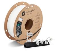 Polymaker Filamento HT-PLA de 1,75 mm, color blanco, PLA de alta temperatura para impresión 3D, estable al calor hasta 130 °C, fácil de imprimir, funciona con la mayoría de impresoras FDM, carrete de