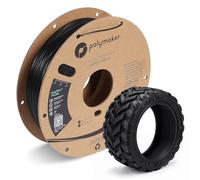 Polymaker PolyFlex TPU-95A Negro - 1,75mm - 750g | Filamento de impresora 3D, filamento flexible de TPU 95A de alta velocidad, impresión rápida, precisión dimensional +/- 0.03